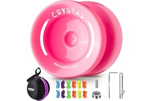 MAGICYOYO K2 Yoyo per bambini, Responsive Yoyo per principianti, Basic Yoyo facile da ritornare, con 5 corde di ricambio Yoyo + borsa + cuscinetto KK + assale + rimozione cuscinetto (rosa)