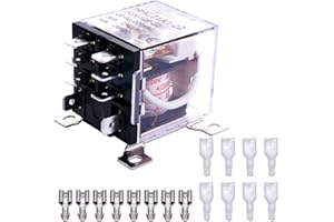 Taiss/Electromagnetic Relay JQX-12F 2Z AC 220V Coil 8 Pin 30A DPDT 2NO 2NC Power Relay, with Wire Terminal LJQX-30/2Z AC220V