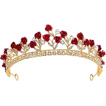 TOBATOBA Tiara Krone Rosa – Prinzessinnen Tiara Für Hochzeit, Geburtstag, Abschlussball & Kostümparty