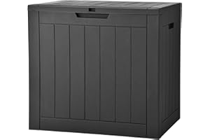 YITAHOME 118 Liter Gartenbox Kissenbox Wasserdicht, Abschließbarem Outdoor Garten Auflagenbox Wetterfest Garten Aufbewahrungsbox mit Seitengriffen für Gartengeräten Poolzubehör Spielzeug, Schwarz