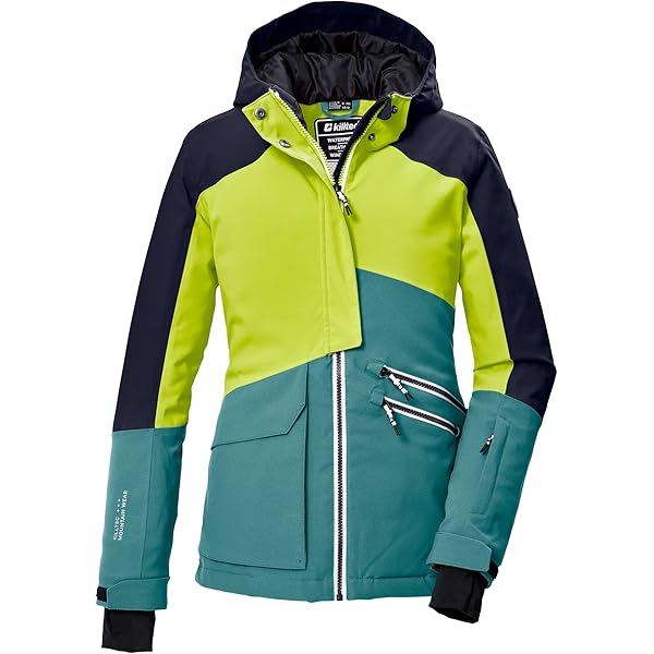 killtec Meisjes Ski-jack/functioneel jack met afneembare capuchon en sneeuwvanger, waterdicht KSW 182 GRLS SKI JCKT, light coral, 140, 39904-000