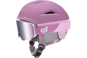 Odoland Casco Esquí con Gafas Esquí, Casco Esquí para Hombre Mujer y Jóvenes, Casco Deportes de Invierno con Gafas de Nieve con 10 Orificios de Ventilación, Forro Extraíble, Tmaño Ajustable