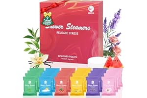 MR MIRYE Aromatherapy Shower Steamer – 24-Piece Natural Essential Oil Set. Relieves Stress and Promotes Relaxation. A Thoughtful Gift for Birthdays or Christmas.