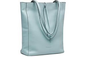 Kattee Bolsos de mano de piel auténtica para mujer, bolsos de hombro suaves y bolsos de mano, bolsas casuales para el trabajo y viajes