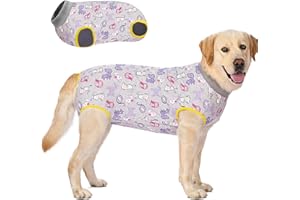 Mosucoirl Combinaison de récupération pour Chien,Combinaison Chien sterilisation Body Body Chien Post operatoire pour Les Femelles, Les mâles, Les Chiens de Taille Moyenne et Les Chats (Gris, 7XL)