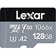 Lexar Professional 1066X Micro Sdxc Silver Series Uhs-I Memory Card With Sd Adaptor 160Mbps, 128Gb Capacity