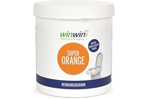 winwinCLEAN® Super Orange 1KG I POWER-Reinigungsschaum mit Sofortwirkung für Toilette,Urinal, etc. I WC Reiniger,Toilettenreiniger, Urinsteinentferner, Kalkreiniger I Löst hartnäckigen Urinstein&Kalk