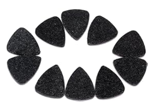 Alnicov Kostki do gitary wełniane plektrony gitarowe, wełniane filcowe kostki do gitary ukulele 10 szt. (czarne)
