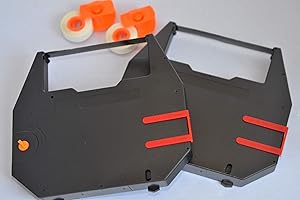 FJA Products Farbband- und Korrekturspulen für Swintec 2400/2610 Schreibmaschine Das Paket enthält 2 schwarze Schreibmaschinenkassetten und 2 Lift-Off Korrekturbandspulen