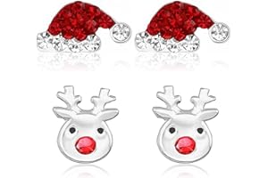SUNSHINE SMILE Ohrringe Weihnachten,Weihnachtsohrringe Damen,Weihnachtsohrringe Silber 925,Kreativ Weihnachten Ohrringe Cute,weihnachten Schmuck Geschenk