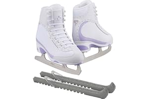SKATE GURU Jackson Ultima Softec Vista ST3200 ST3201 Figure Ice Skates for Women and Girls/Black, Navy, White Bundle with Guardog Skate Guards Jackson Skate Bag JL350