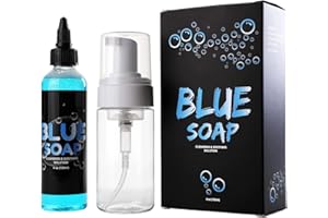 STIGMA Tatouage Savon Bleu 4OZ avec Bouteille Moussante 120 ml Solution de Guérison Apaisante Nettoyante Savon de Tatouage Hautement Concentré TS301-4OZ-3A