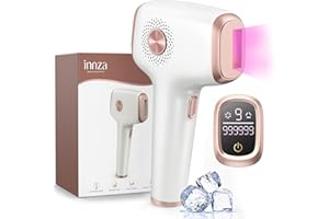 INNZA IPL Hair Remval Device with Ice Cooling Function,999999 Flashes 9 Level Painless Long Lasting Hair Remover System for Facial,Bikini,Body