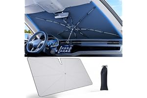 CDEFG Compatible con VW ID.3 ID3 2021-2024 2025 Parasol Coche Delantero, Parasol Coche Paraguas Plegable con Anti UV Rayos Parabrisas Coche Bloque Calor UV ID3 Pro Accesorios