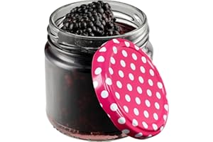 KADAX Tarros pequeños de 200 ml, tarros de mermelada, fi66 mm, minigfrascos para miel y especias, vasos herméticos, tarros de conservación (10 unidades), color rosa