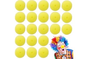TheStriven Clown Nase 30 Stück Clownnase Rote Nase Schaumstoff Nase Schaum Zirkus Clownsnasen aus Schaumstoff Rote Nasen Clown-Nase aus Schaumstoff Cosplay Nasen für Fasching Karneval Party (Gelb)