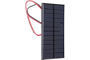3 Stück 1W DC Solarmodul 6V Solarzelle Polysilicium Mini Solarpanel, Solar Powerbank Outdoor Mini Solaranlage Module mit 30cm Kabel, Solarzelle 6V Solarpanel für Solarladegerät Solarleuchten