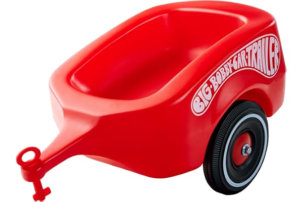 BIG 800001300 - BIG Bobby Car Släp Röd - Från 1 år, Tillverkad i Tyskland