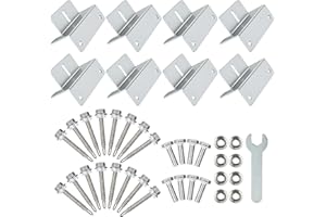 ASelected 8 Stück Solarmodul Halterung mit Muttern/Schrauben, Solarpanel Montagehalterung für Wohnmobil, Boot, Caravan, Z-halterung für Solarmodul Silber