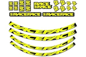 RACEFACE Race Face Medium Offset Rim Decal Kit, Neon Yellow (389C)