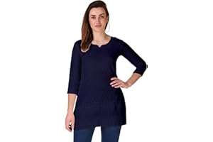 Ladyline Womens Rayon Hakoba Schiffli Embroidered Tunic Top Chikan Work Short Kurti Kurta