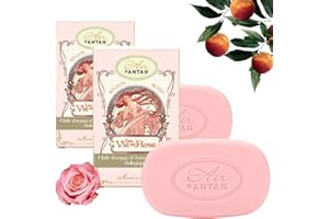Lot de Savons Solides 100g Un Air d'Antan - Made in France - Verveine, Rose, Amande, Fleur d'Oranger, Fleurs de Cerisiers - Savon Main - Savon Corps - Sans Paraben/ - Coffret Cadeau Femme