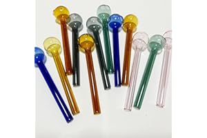 AGD LIGHTS 12Uds vidrio quemador de aceite tubo de vidrio tubo de aceite de vidrio grueso transparente