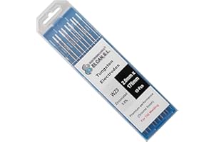 ELECTROMECANICA CANTABRIA ELCAN ELCAN Tungstenos soldadura TIG Zirconio 0.8% Blanco AZ8 profesional, electrodos soldadura para torcha TIG de 1,0 1,6 2,0 2,4 3,2 4,0 mm, 10 unidades - Dimensiones: 2,0 x 175 mm