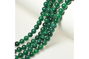 MJDCB 43pezzi 8mm Perline di Pietra Naturale Sciolto Agata Venatura Drago Verde per Creazione Braccialetti Collane e Gioielli