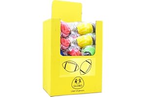 W'TOY 38032 - Pallone Rugby in Spugna D/Box, 25 cm, Colori Assortiti, 1 pezzo