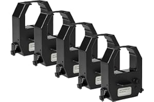 ‎VHBW vhbw 5 x Ink Ribbon Label Tape Compatible with Vertex TR810, TR-810 Dot Matrix Printer, Receipt Printer - Black