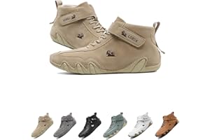 JXOPY Bottes hautes en cuir italien faites à la main, chaussures Beck imperméables, chaussures d'extérieur légères et antidérapantes for hommes for la randonnée, le camping et la conduite, bottes Chukka mon