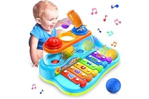 Yerloa Xilófono Musical para Niños de 1-3 Años - Instrumentos Musicales Infantiles con Teclado - Regalo para Bebés y Niñas
