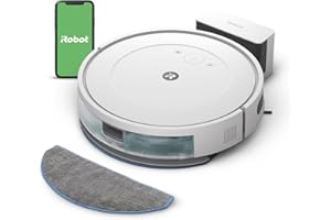 iRobot Roomba Combo Essential (Y0112) - Robot Aspirateur et Laveur Connecté - Efficace et Puissant - Système de Nettoyage en 4 étapes -3 Niveaux d'aspiration - Programmable Via Application ou Voix