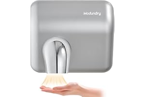 Modundry Hand Dryer 5-7 Seconds to Dry, Electric 2300W High Speed Hand Dryer Automatic Commercial Hand Dryers Wall Mounted for Bathroom and Toilet, Sliver Grey