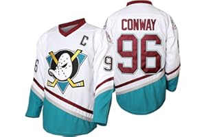 PHM Herren Charlie Conway 96 Adam Banks 99 Greg Goldberg 33 Mighty Ducks Movie Eishockey Trikots genäht Grün Weiß S-XXXL