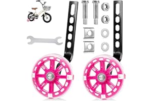 LXYYDS Stabilisateur Velo Enfant, Vélo Roue Auxiliaire, Roues d'entraînement Réglables, Stabilisateur Roue Velo, Roulette Velo Enfant, Roues Vélo En fant, pour Vélos 12 14 16 18 20 Pouces (A)