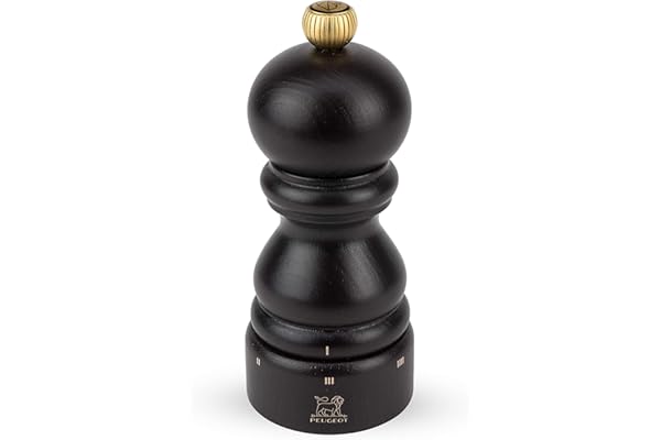 PEUGEOT - Moulin à Poivre Paris u'Select 12 cm - 6 Réglages de Moutures Prédéfinies - En Bois Labellisé PEFC - Fabrication Française - Coloris Chocolat