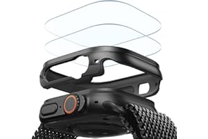 ESR for Apple Watch Ultra 3/2/1 Case with Screen Protector 49mm (2025/2024/2023/2022), Military Grade Protection, Aluminum Alloy Case with 2 Pack Armorite Glass Protector Set, Stay Original, Black