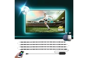 Lepro WiFi Smart LED TV Backlights, 2M LED Lights for TV 32-65 inch, Work with Alexa and Google Home, USB Powered Behind TV LED Lights, RGB LED Strip for Television PC Monitor (4 pcs x 50cm)