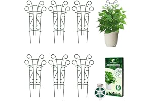 LYAZKMY 6-Pack Stackable Plant Trellis - Adjustable Trellis for Potted Plants Indoor Outdoor, Small Garden Trellis for Climbing Plants, Plant Support Stakes for Pothos, Ivy, Vine Plants