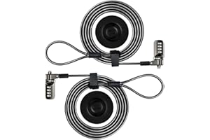 I3C Kabelschloss für PC, Sicherheitskabel mit Schlüssel, Sicherheitsschloss für Laptop, Smartphone, Tablet (2 Stück)