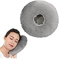 Piercing Pillow, Ear Piercing Pillow with Removable Pillowcases, Adjustable Filling, Donut Pillow for Ear Ache Pain Relief, Ear Pillow with Hole for Ear Side Sleepers, Inflammation, Pressure Ulcers