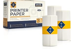 Papp'n'Roll® Carta adesiva termica per stampante termica PeriPage A6/Paperang P1 P1/Poooli Carta per Mini Stampante 57 x 30 mm