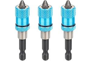 ‎CTDMJ 3 pezzi Porta bit per cartongesso Bit per cartongesso magnetico Portabit a cambio rapido Attacco esagonale1/4 di pollice Regolazione della profondità delle viti Attacco per viti a secco