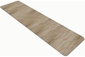 Comart - Tappeto Cucina Nancy - Antiscivolo - Lavabile in Lavatrice - Moderna Passatoia in Ciniglia - Runner per Corridoio e Cucina - Morbido e Resistente - Made in Italy - Tortora - 50x230 cm