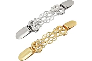 VNDKGN 2 Pcs Cinch Clip,Vintage Cinch Dress Cardigan Waist Cincher Shirt Clips for Clothes to Stop Gaping Fitting,Adjustable Cincher for Women Clothing Fashion Retro Decor Brooch Pin Clasp for Shawl Sweater