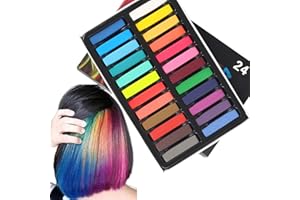 CHSEEO 24 Colors Hair Chalk for Girls Washable, Birthday Party Cosplay DIY Hair, Masquerade Party for Women, Christmas Gifts for Teenage Girls Kids Women, Easy Application, Easy to Wash, Short