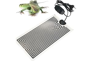 COMIOKE Almohadilla Térmica para Reptiles, Manta Calefactora para Reptiles, 7W Manta Termica Reptiles, Alfombrilla Térmica para Reptiles, Alfombrilla Calefactora para Reptiles con Temperatura Ajustable