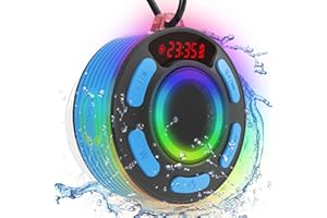 LIUWID Altoparlante Bluetooth, Cassa Bluetooth Portatile Doccia, Impermeabili Altoparlante IPX7, Bluetooth Speaker, Speaker Waterproof con Microfono Incorporato Luce LED